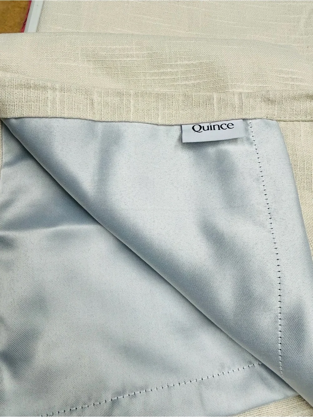 QUINCE Set Of 2 48x84 Cotton Slub Blackout Curtains Natural 0752